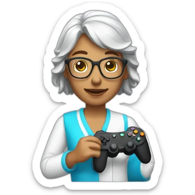 Librarian with gamepad  sticker