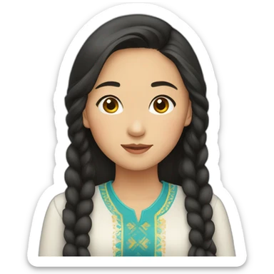 kazakh girl sticker