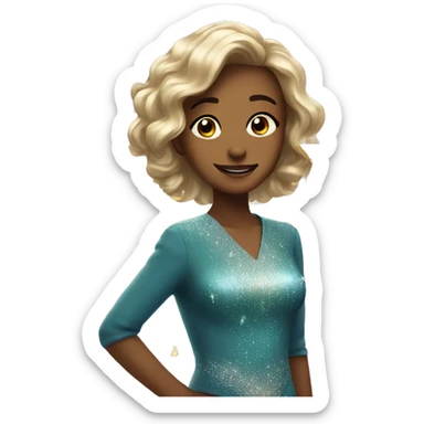 Dazzling sparkling stars sticker