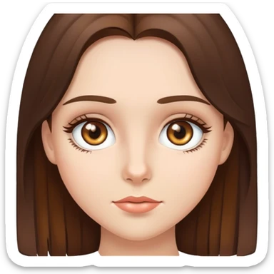 girl with hazel eyes and brunette sticker