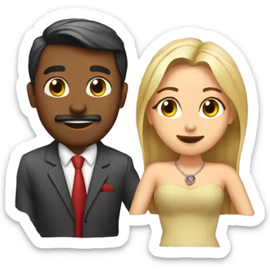 Pareja besandose sticker