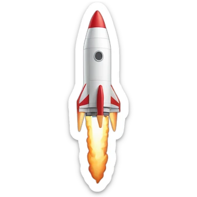 rocket launching skewed sticker