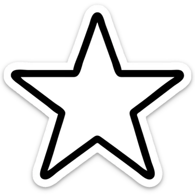 emoji, modern icon style, clean lines, simple shapes, minimal color, star sticker
