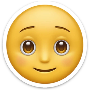 yellow emoji face doing a sideeye, subtle smirk sticker