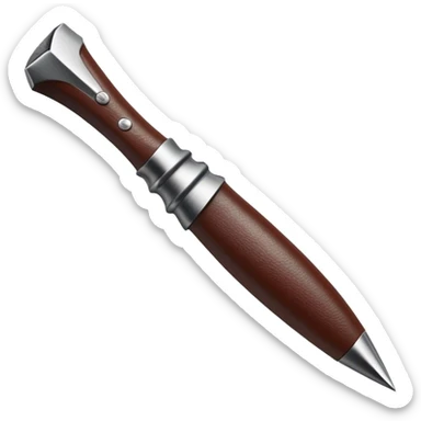 Leatherworking icon, beautiful piece of raw leather with started engraving, engraving tool or chisel, stamp or press, textured surface, minimalistic style, clean lines, transparent background. sticker