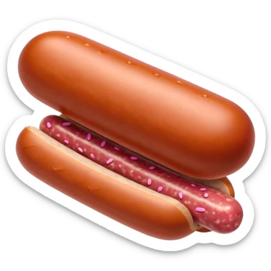 pink pills in a piece of sausage sticker