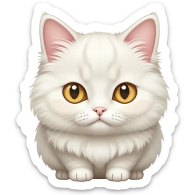White munchkin cat  sticker