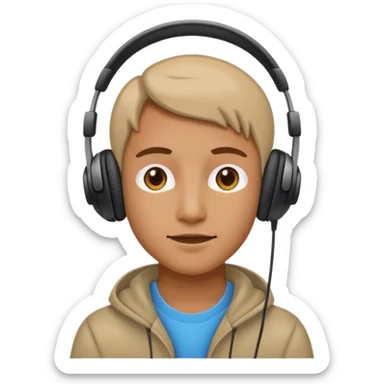 headphones for private listening person sticker
