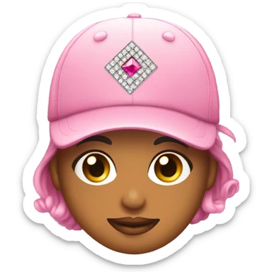 pink hat with rhinestones that says stayonfleek sticker