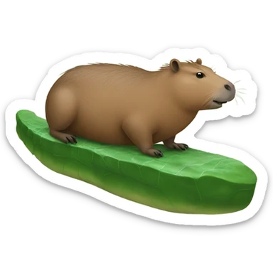 Capybara on an alligator  sticker