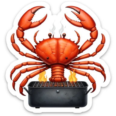 Cross between ribs and king crab on a smoker sticker
