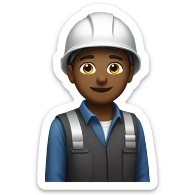 young guy working for an oil company in a helmet sticker