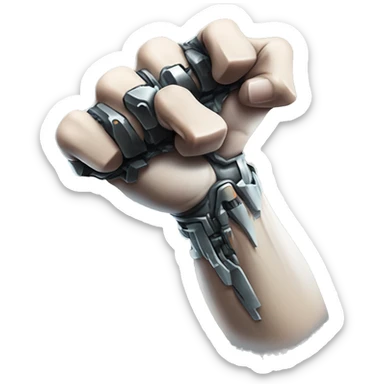 Cyborg arm only flexing bicep and shoulder sticker