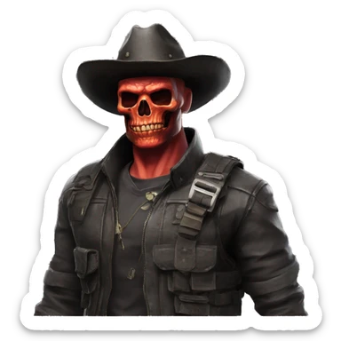 El diablo vestido de pubg mobil sticker