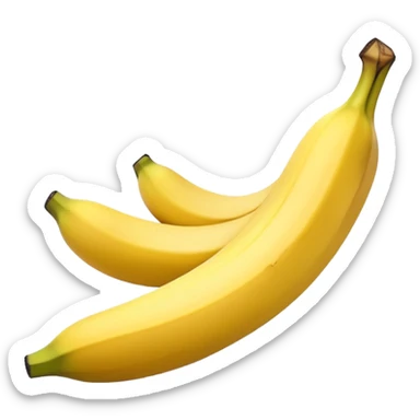 yellow banana with peel partially open sticker