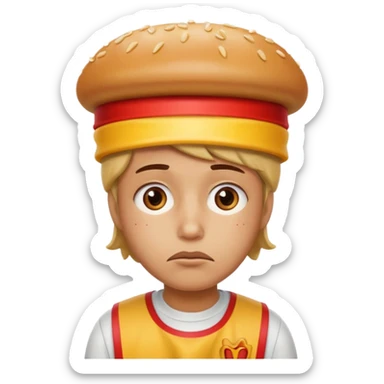 😔 this emoji with a fast over its head sticker