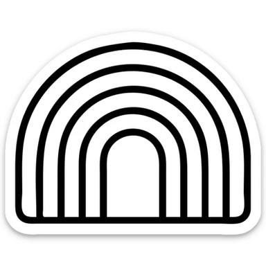 5 striped rainbow sticker