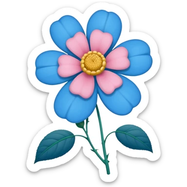 Apena faça uma Flor de uma cor azul q nem uma rosa mucha sticker
