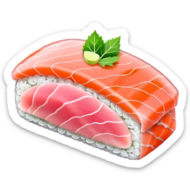 sushi piece light pink sashimi  sticker