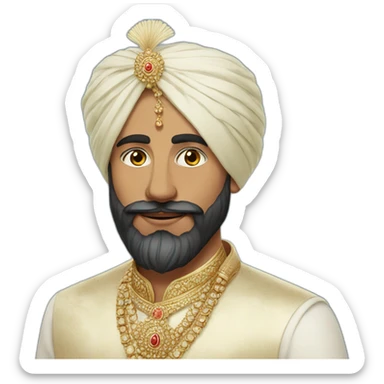 indian groom fair look less beard sticker