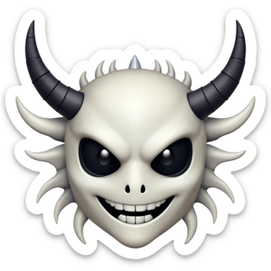 Glitch Demon of the Black Web – A data-corrupted entity with shifting pixelated horns, static-covered wings, and a smile that flickers between dimensions. sticker