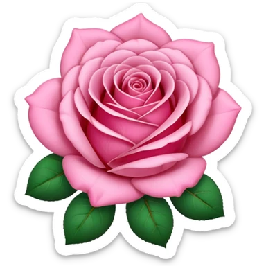 pink rose with heart-shaped petals, gentle and pretty sticker