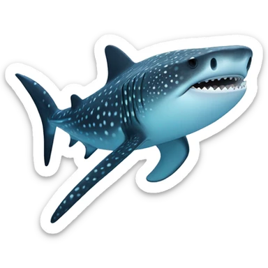Whale shark with monical sticker