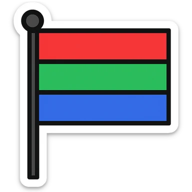 Increase the saturation of the flag colors, keep the same design and style, no text, with no background. The style should remain consistent with the original image. sticker