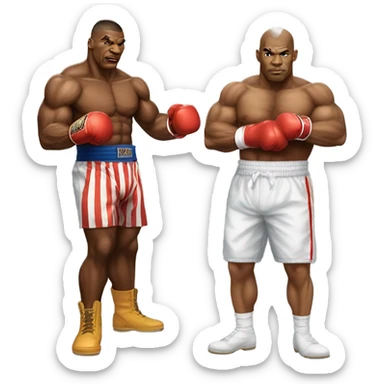 Mike tyson and street fighter's bal sticker