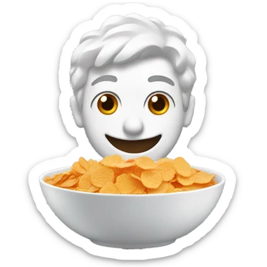 A bowl of frosted flakes sticker