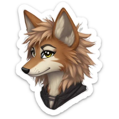 Edgy anthro furry by Falvie, griffsnuff, LiLaiRa, AngieWolf sticker