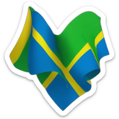 Drapeau bleu vert jaune couleur l’une au dessus de l’autre le bleu est en haut le vert au milieu le jaune en bas sticker