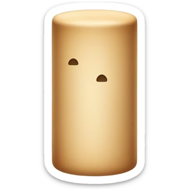 Long skin colored cylinder with a small mushroom shaped top sticker