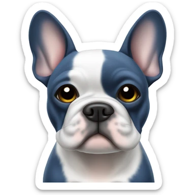 Blue pied French bulldog being cool sticker