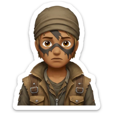 Video game post apocalyptic raider lifelike  sticker