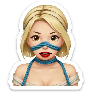 Sexy girl being gagged  sticker