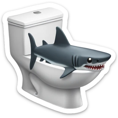 Skibidi toilet shark peeing in the bathtub sticker