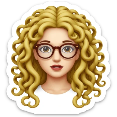 Medusa Versace with glasses  sticker