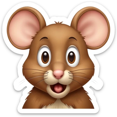 Jerry mouse waking up surprised with shocked expression sticker