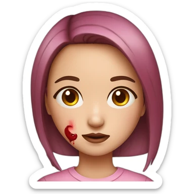 Nose bleed girl sticker