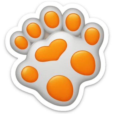 Furry feet with orange pawpads sticker