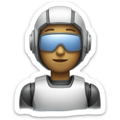 Robotic software engineer sticker