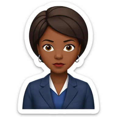 Black teacher/professor looking like the fictional character Annalise Keating from How To Get Away With Murder sticker
