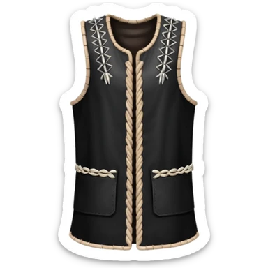 A sleeveless leather tunic stitched with bone needles.









 sticker