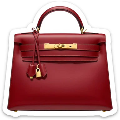 hermes kelly dark red bag sticker