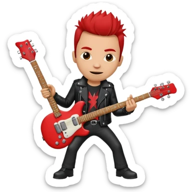 caricatura hormiga vestida de rokera sticker