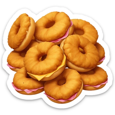 A bunch of chicken nuggets doing six seven sticker