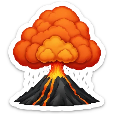 volcanic eruption  sticker