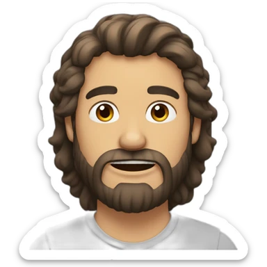 hombre pelo canoso y barba haciendo un gesto de ok sticker