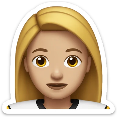 Steelers nfl, girl, light brown hair, fair skin sticker